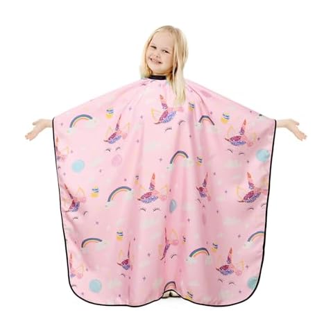 Zasjon Kids Haircut Cape with Adjustable Neckline Cover