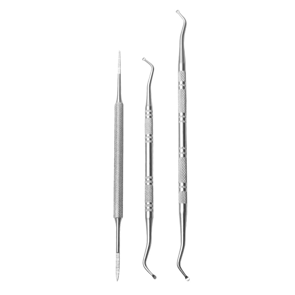 3 Piece Bundle of Ingrown Toenail Files and Lifter Stainless Steel Double - Sided Tools for Nail Cleaning — view 6