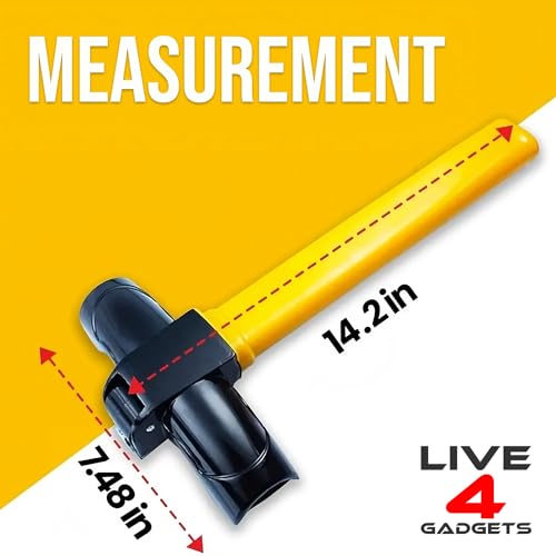 Live4Gadgets 'Pro' Car Steering Wheel Lock Universal Fit Maximum Security Steering Wheel Lock for Cars and Vans, Anti-Theft T-Bar Steering Wheel Immobiliser to Deter Thieves and Secure Vehicle - Image 5