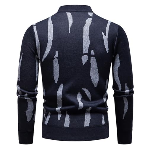 Mens Sweaters British Mock Neck Silm Fit Tops Long Sleeve Base Knit Pullover Tops Fall Winter Fashion Thermal Sweater3