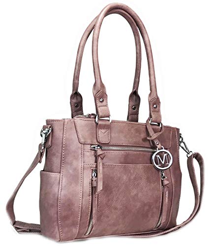 Medium CCW Bag Multi-Zippers Fashion Faux Leather Concealed Carry Purse