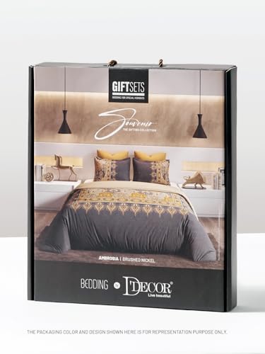 Image of DDECOR Live Beautiful 100% Pure Combed Cotton King Flat Bedsheet, Blue | 100% Pure Combed Cotton
