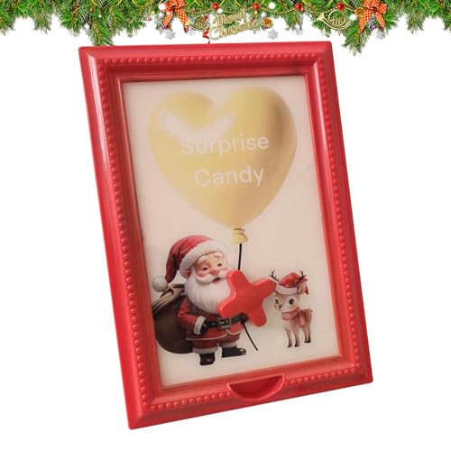 Machine à bonbons de Noël en bois, cadre photo élégant pour porche et salon