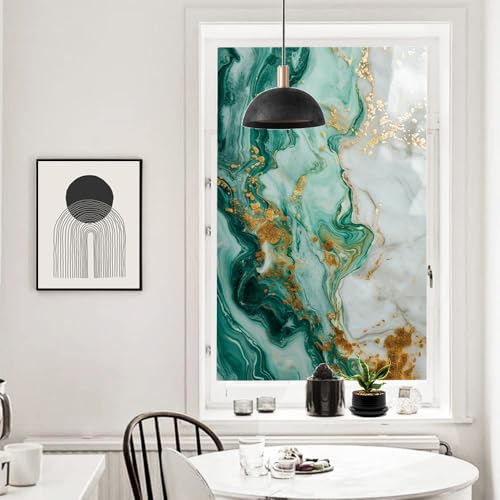 Vinilo Decorativo para Ventana Mármol Verde Blanco 17.7x23.6 in miniatura 4
