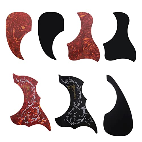 Lot de 7 pickguards autocollants pour guitare acoustique en forme d’oiseau et de goutte - Les Beatles, Paul McCartney, John Lennon, RIngo Starr, George Harrison Lot de 7 pickguards autocollants pour guitare acoustique en forme d'oiseau et de goutte