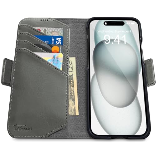dreem Wallet Case for iPhone 15, Revolutionary Vert/Hor Phone Stand - Image 2