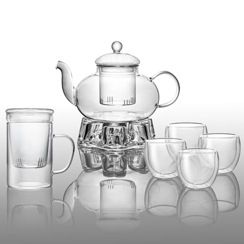 Almagic Glass Tea Set with Teapot and Infuser Mug
