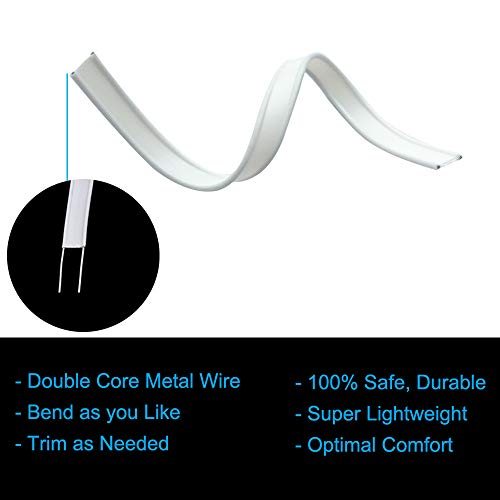 100 Pcs Plastic Nose Bridge Wire For Face Diy Making, Washable Double Wire Nose Bridge Strips, 10Cm Flat Nose Wire Clips Adjustable Plastic Pieces Strips Straps For Face Diy Making #TOP4