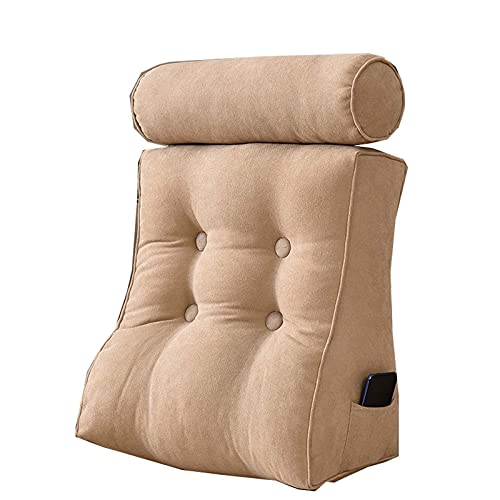 FOGUO Triangular Positioning Support Backrest 20x20x10in, Wedge Pillow for Bed Sitting Up, Wedge Pillow Case, Triangular Reading Pillow Large, for Reading Books or Gaming with Removable Cover