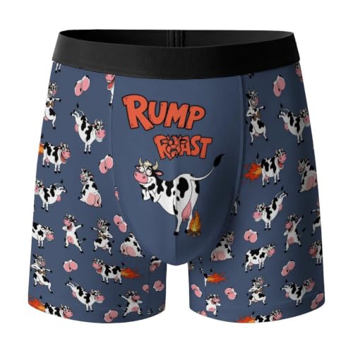 Funny Boxer Briefs for Men's No Fly Boxers Underwear Gag Gift for Him