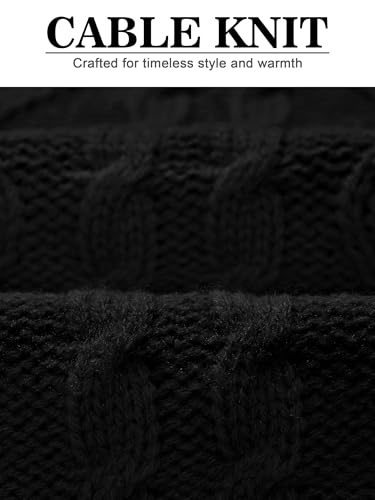 Girls' Cable Knit Pullover Sweaters Turtleneck Long Sleeve Warm Sweater for Teen Girls 5-14Y2