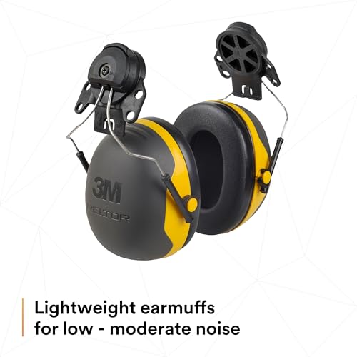 3M PELTOR Hearing Protection Ear Muffs, Cap Style Hard Hat Attached, NRR 24 - image 3