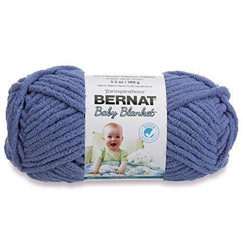 Image of Bernat Baby Blanket Yarn, 3.5 oz, Gauge 6 Super Bulky, Baby Denim