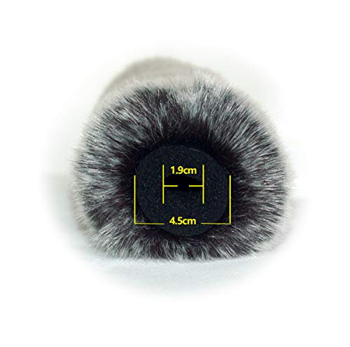 18 cm Pelzfell-Mikrofon-Windschutzscheibe, kompatibel mit Rode Ntg-3 ntg-2 ntg-1 Sony ECM-674 ECM-678 ECM 680s Audio-Technica AT897 Sennheiser MKH416/MKE600 Mikrofon