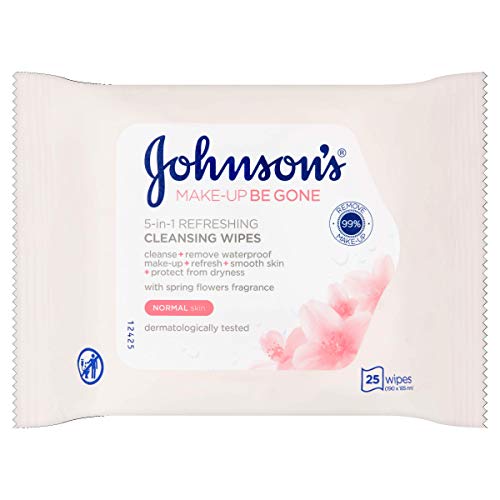 Johnson's Face Care Make Up Be Gone Refreshing Wipes - Pack of 25