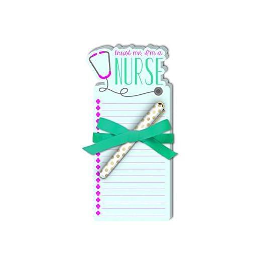 Lady Jayne Nurse Stethoscope Die-Cut Note Pad with Pen (11899) 4 x 8 in