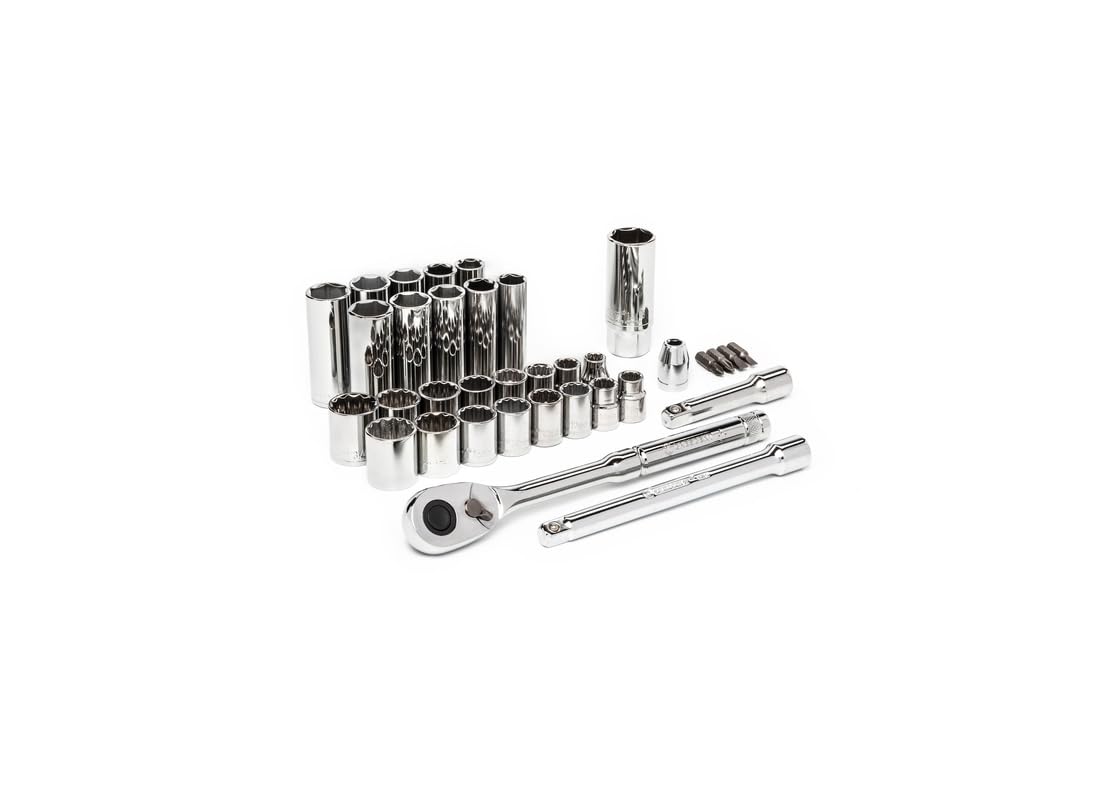 Socket Wrench Set, 3/8 in. Dr, 30 pc