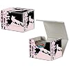 Card Deck Box, MTG Commander Deck Box for Trading Cards, 100+ Sleeved Cards with PU Leather Magnetic Card Storage Box for TCG CCG Magic Cards - Cherry Blossom Wolf