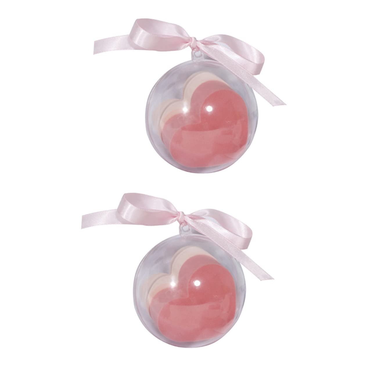 Healeved 6 Set 4 Pezzi Soffio Di Cuore Spugne Per La Pulizia Applicatore in Spugna Spugnetta Per Sfumare Dischetti Per Cipria Make up Spugnetta in Polvere Cuscino Imbottito Frullatori Rosa