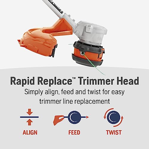 Image of Husqvarna WeedEater 320iL Cordless String Trimmer with 4 Ah Battery and Charger, 16-Inch Straight Shaft Electric Weed Eater with Rapid Replace Trimmer Head for Reloading, Gifts for Men, 970480104