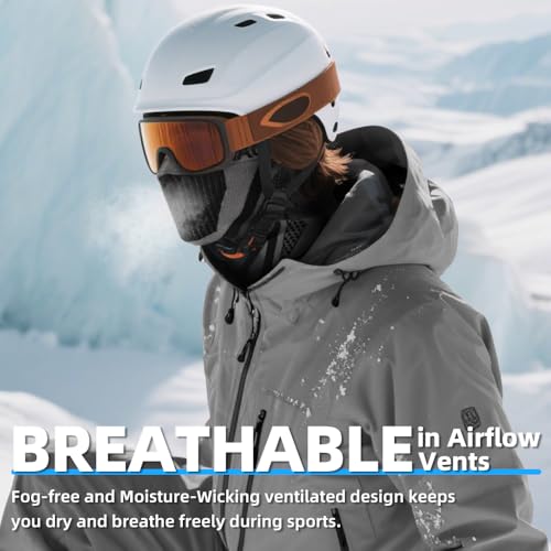 Image of Winter Neck Gaiter Warmer Scarf Cold Weather Windproof Face Mask for Man & Women - Ski Mask for Outdoor Sports