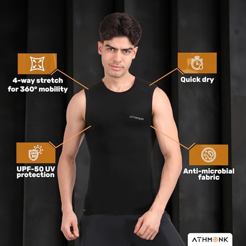 Image of Compression Vest Tank Body Shaper Without Sleeve for Men - Gym Shirt for Men Men Shapewear - Keep Dry Tight Skin Fit - Breathable Inner for Men Sports Wear Workout Gym Sports