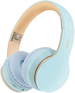 LOBKIN Bluetooth 5.3 Headphones with Built-in Microphone, Foldable Wireless Headphones Over Ear,Hi-Fi Stereo Headset with 3.5mm Jack for Online Class/Meeting/PC/Phone/Computer