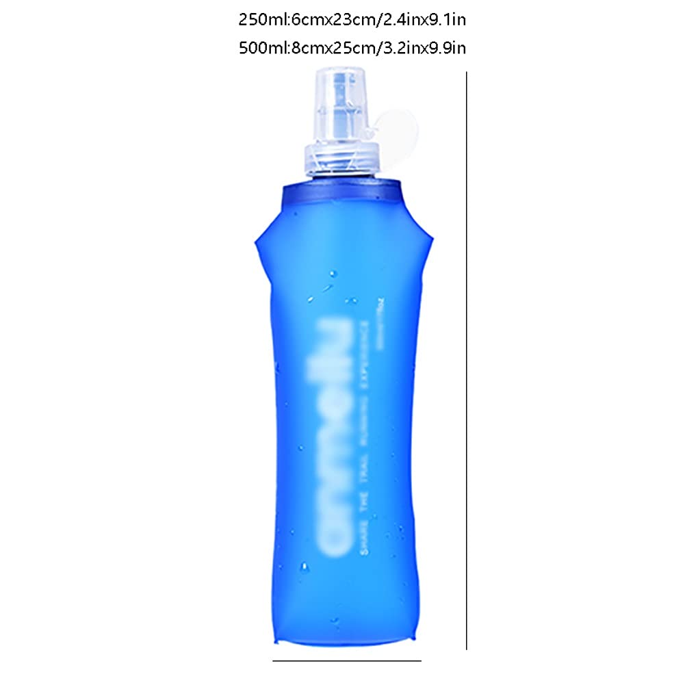 Borraccia Sportiva Borraccia Sportiva Borraccia Pieghevole Leggera Borraccia da Viaggio Compatibile con Campeggio Escursionismo Viaggi attività all'aperto Borracce (capacità : 500ml) (500ml)