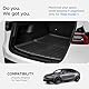 Spigen Tesla Model Y (~2024) Hintere Kofferraummatte, Stoßfestes XPE-Material zum Schutz der Innenfächer, wasserdichte Oberfläche Kofferraumwanne für Tesla Model Y Zubehör - Carbon Edition