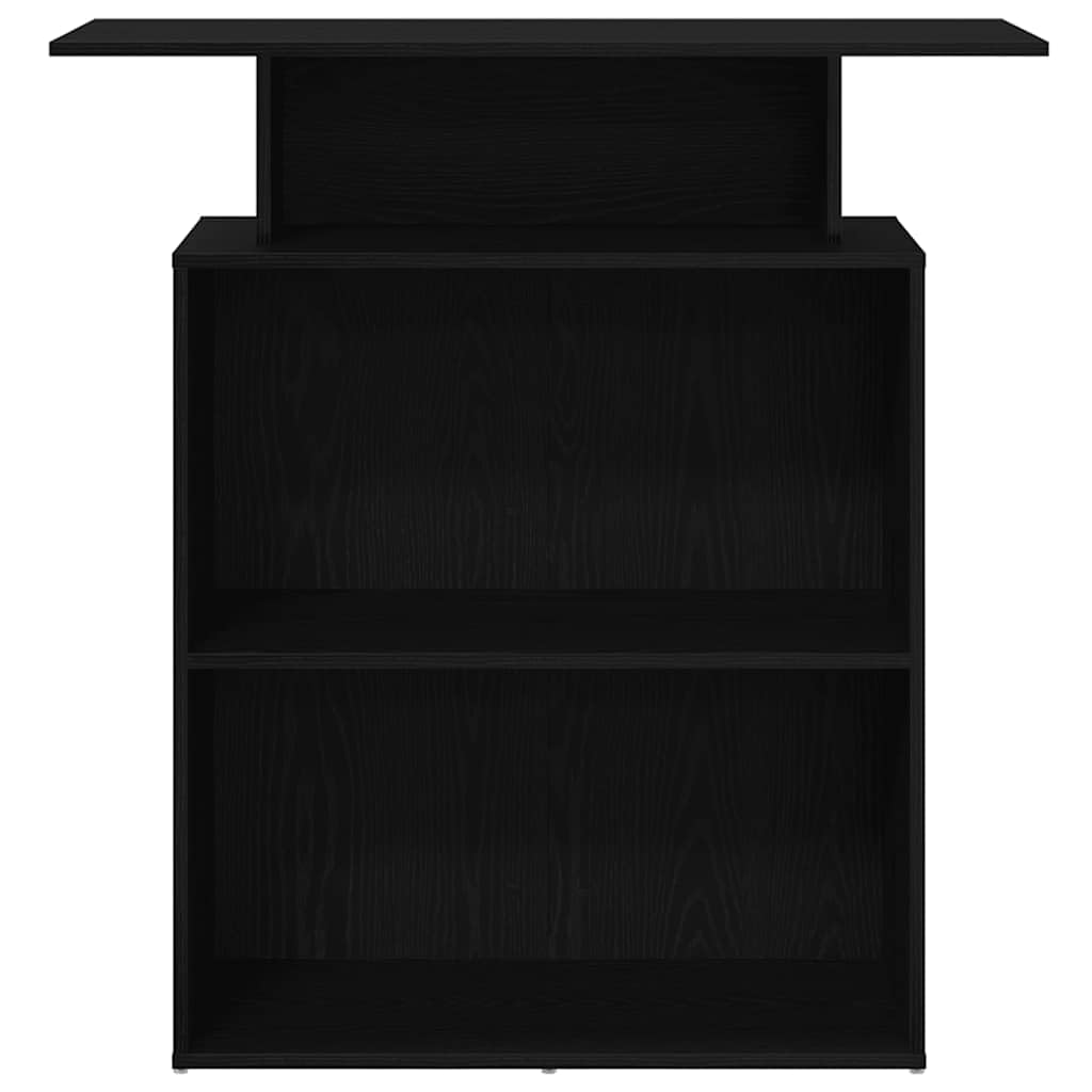 vidaXL Mostrador de recepción Negro 100x40x104 cm Madera de ingeniería