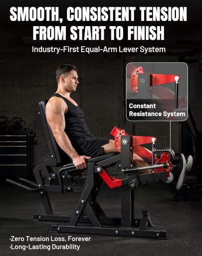 Image of Mikolo Leg Extension and Curl Machine, Adjustable Leg Curl Machine for Home Gym, Seated Leg Extension and Lying Leg Curl Machine, Leg Workout Equipment with 1:1 Resistance System