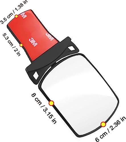 Image of Automaze Acrylic Car Baby Rear View Auxiliary Wide-angle Curved Mirror Interior Blind Spot for Baby
