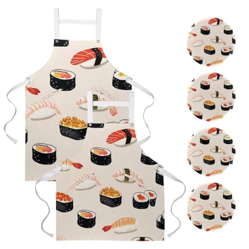 Tablier de cuisine avec 4 broches pour ranger vos ustensiles