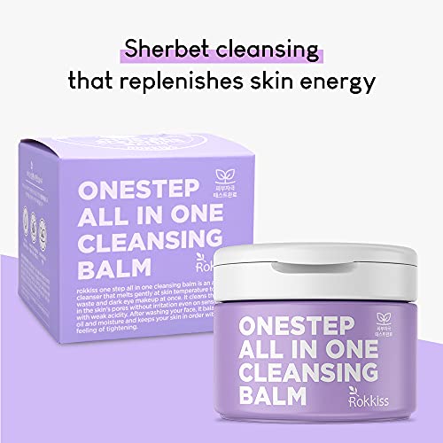 Rokkiss Onestep All In One Cleansing Balm 5.07 Oz - Makeup Remover Balm, Face Wash, Balm To Oil,Double Cleanse #TOP1