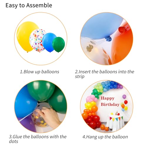 Rubfac SERONLINE2020122901 Rainbow Balloons Garland Arch Kit thumb #3