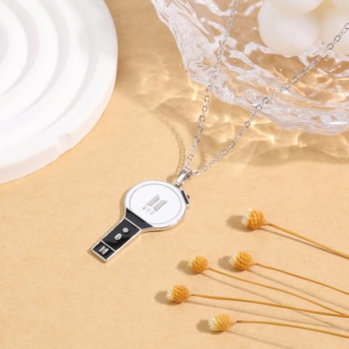 Army Lightstick Necklace Inspired Pendant 18K Gold Plated Jewelry Merch for Army Fans Gifts3