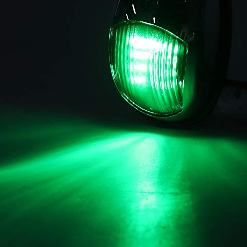 Luz de Navegación Marina LED de 12 V, Superbrillante, Resistente Al Agua IP65, Visibilidad de 2 NM, Vida útil de 100 K Horas, Montaje Lateral, para Barcos de hasta 20 M