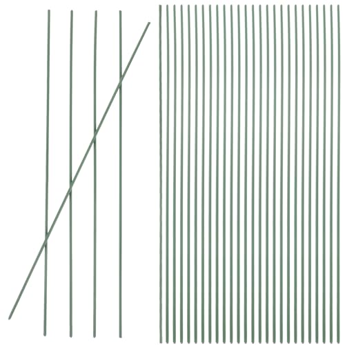 KONTONTY 100pcs DIY Artificial Flower Stems Green Floral Tape Wire for Mothers Day Arrangements