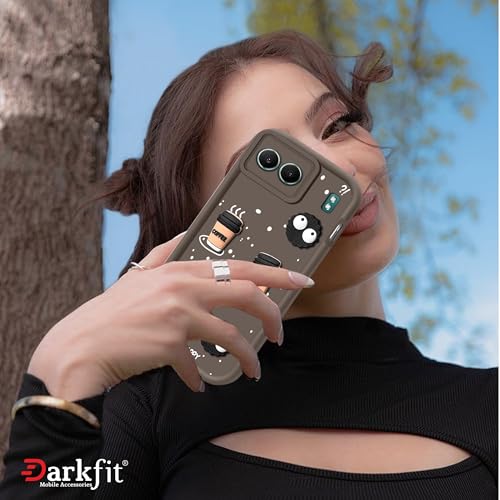 Image of Back Case Cover Compatible with OnePlus Nord 4 5G | Cute Fun Cartoon Ball 3D Coffee Silicone Case | Body Protection | Camera Protection | Shock Proof | Color Brown | Pack of 1