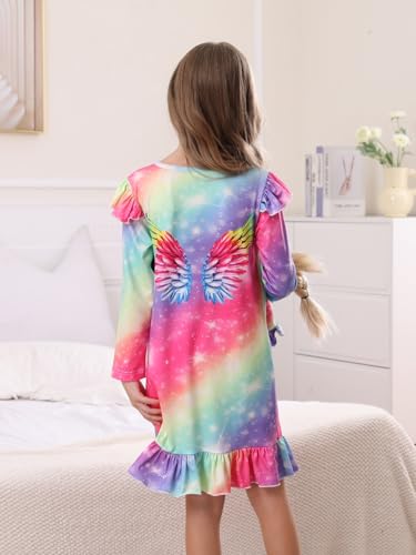 Bow Dream Toddler Girl Dress Cute and Matching American Girl Doll Clothes for Girls Cartoon Pattern Long Sleeve Dress3