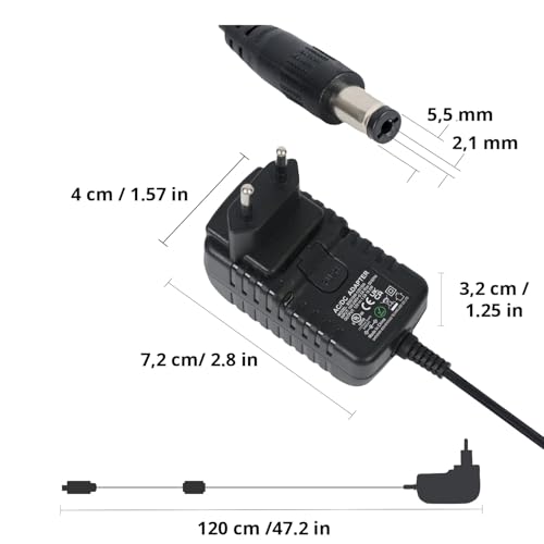 M&M Cage Company 12V, 1.5 Amp Universal Power Adapter/Universal-Netzteil-Adapter mit 5,5 x 2,1 Stecker, UL-gelistet