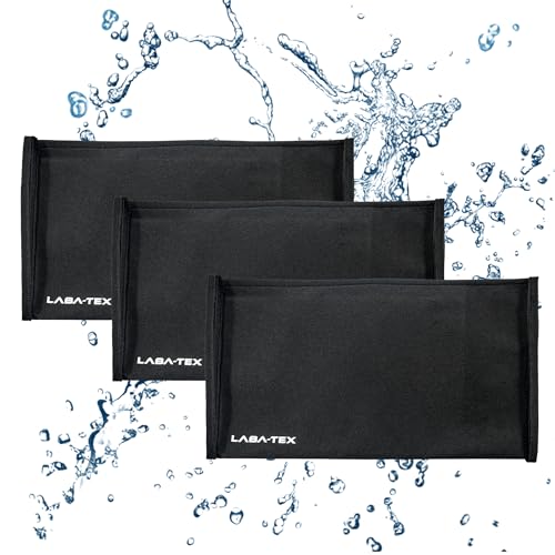 LABA-TEX - Water Absorbent mats, Perfect for Absorbing Dripping Water Under Sinks, Washing Machines or air conditioners. 3 Pack, 19,7x9,85 inch, Absorbability 1,35 gal/Black Disposable
