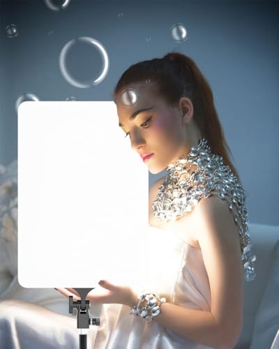 Image of GiftMax 19 inches Big RGB LED Video Panel Light Set for Photo Studio Photography & Video Light for YouTube Reels Instagram Setup (19 inch RGB Panel Light with Stand)