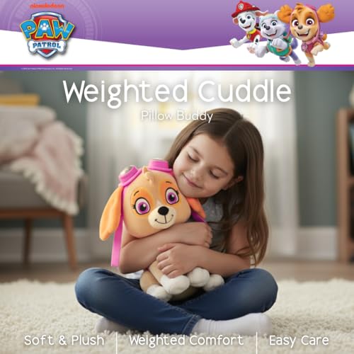 Image of Paw Patrol Girl Skye Bedding Weighted Cuddle Pillow, 3lb Soft Plush & Cozy Pillow for Comfort, (Officially Licensed Product) By Franco Calm