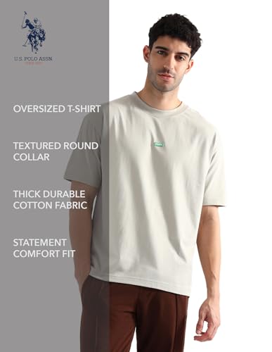 Image of U.S. Polo ASSN. Mens OEE04 Pure Cotton Oversized Lounge T-Shirt