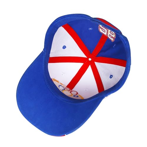 Image of Talladega Nights Hat Bobby Wonder 26 Embroidery Adjustable Cap Hat White Blue