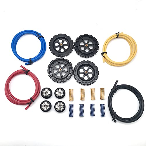 Lysee 3D Printer Parts & Accessories - 625ZZ Wheel Roller Bearing Kit with Nut + 1025 Springs + 24mm Tube Kit for 3D Printer VH99 - (Color: Black)