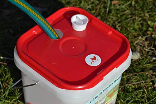 2 Gallon Chicken Waterer - Horizontal Nipple Setup (Corner Placement) #TOP2