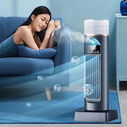 Luftkühler Für Zuhause, Turmgebläse, Tragbarer Luftkühler Ventilator, Geräuscharmer, Mit Timer Und Fernbedienung, 230ml Tank, Für Schlafzimmer, Büro, Wohnzimmer-4