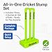 Reebok Cricket Stump Set with Bails – Heavy Base, Premium Carry Cover, Durable Plastic Stumps for Outdoor & Indoor Cricket Practice (Orange)